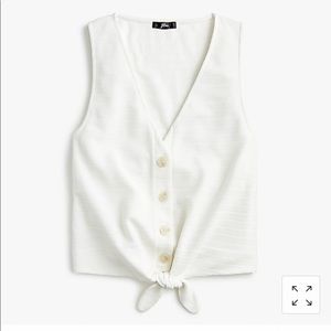 J.Crew tie front button tank